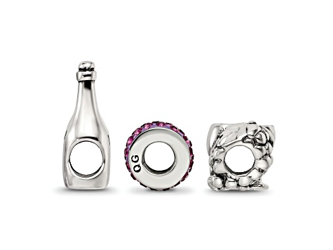 Sterling Silver Reflections Wine Country Boxed Bead Set