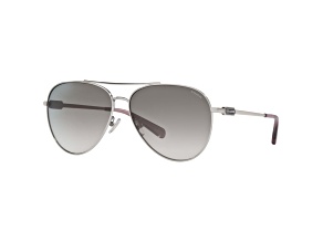 Coach Women's 61mm Shiny Silver Sunglasses