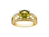 Green Peridot 14K Yellow Gold Over Sterling Silver Ring 1.61ctw