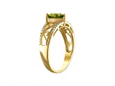 Green Peridot 14K Yellow Gold Over Sterling Silver Ring 1.61ctw