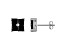 Black Sapphire Men's Stud Earrings in 10k White Gold 1.30ctw