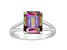 10x8mm Emerald Cut Mystic Topaz Rhodium Over Sterling Silver Ring