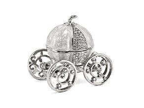 EVER AFTER Pumpkin Coach with Ring Pad Trinket Box