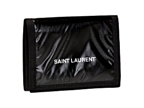 Saint Laurent Nuxx Ripstop Black Trifold Flap Wallet