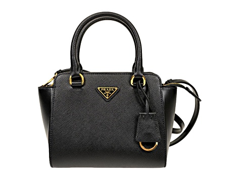 Prada Triangle Logo Black Saffiano Lux Leather Crossbody