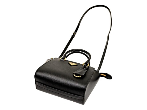 Prada Triangle Logo Black Saffiano Lux Leather Crossbody