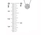 0.50ctw Diamond Cluster Pendant in 14k White Gold