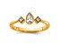 14K Yellow Gold Petite Pear Diamond Ring 0.20ctw