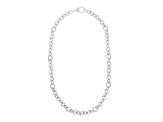 Judith Ripka Rhodium Over Sterling Silver 20" Rolo Link Necklace