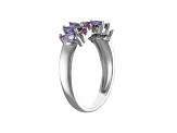 Blue Tanzanite Sterling Silver Ring 1.18ctw