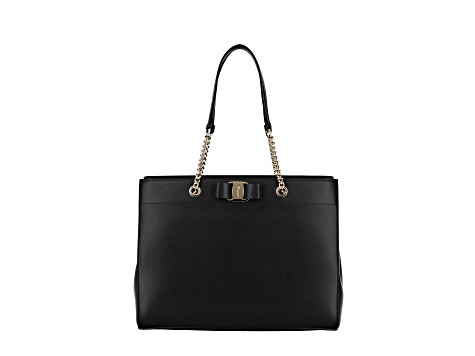 【送料&関税込】Ferragamo vara Bow Tote Bag Ferragamo Vara Bow Top Handle Bag, Black | Costco