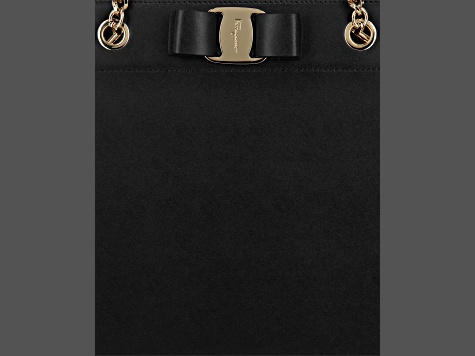 Ferragamo Vara Bow Black Smooth Leather Tote - 1DXS2C | JTV