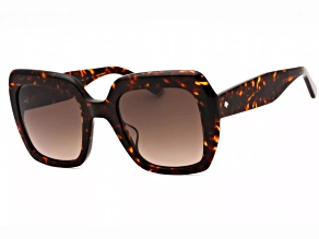 Kate Spade NAOMI Havana Brown Square Frame / Brown Lenses Sunglasses