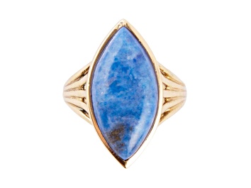 Picture of Barse Jewelry Blue Lapis Lazuli Gold Tone Spark Ring