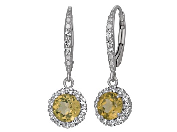 Picture of Citrine Sterling Silver Dangle Earrings 1.92ctw
