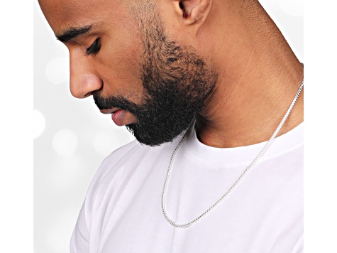 Sterling Silver 2.5MM Franco Chain Necklace Size - 28 Inches