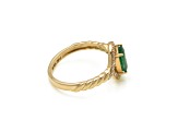 1.09Ctw Emerald with 0.17Ctw Ring in 14K YG