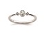 Rhodium Over 14K Gold Petite Oval Diamond Ring 0.16ctw