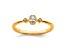 14K Yellow Gold Petite Oval Diamond Ring 0.16ctw