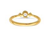 14K Yellow Gold Petite Oval Diamond Ring 0.16ctw