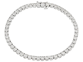 White Lab-Grown Diamond F-G VS-SI Rhodium Over Sterling Silver Bracelet 1.00ctw