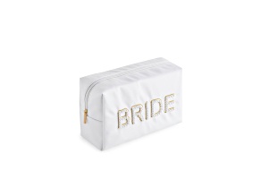 Shiraleah Pearl Bride Zip Pouch, White