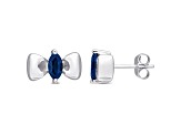 Sapphire 10K White Gold Earrings 0.64ctw