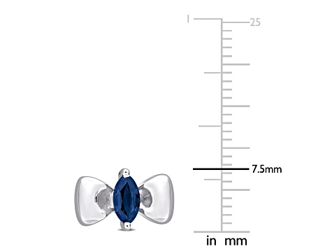 Sapphire 10K White Gold Earrings 0.64ctw