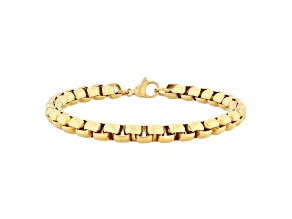 Ion-Plated Yellow Stainless Steel Box Bracelet