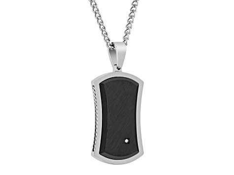 Stainless Steel Old English Monogram Dog Tag Pendant – Letter D