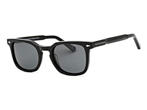 Prive Revaux Men's Yorke Black Square Frame / Gray Lenses Sunglasses