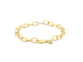Diamond Accent 14K Yellow Gold Over Sterling Silver The Strongest Link Chain Bracelet