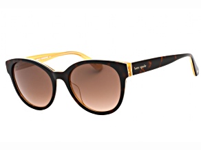 Kate Spade NATHALIE Havana Yellow Round Frame / Brown Lenses Sunglasses