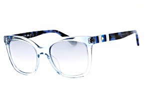 Kate Spade Kiya Blue Square Frame / Gray Mirrored Lenses Sunglasses