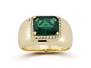 Rachel Zoe 14K Yellow Gold Over Sterling Silver Cubic Zirconia Halo Dome Ring