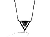 Star Wars™ Fine Jewelry Dark Armor Black Diamond & Black Onyx Rhodium Over Silver Necklace 0.66ctw