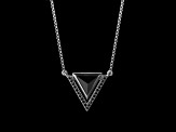 Star Wars™ Fine Jewelry Dark Armor Black Diamond & Black Onyx Rhodium Over Silver Necklace 0.66ctw