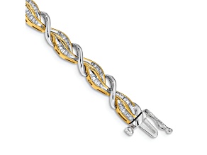 14k Yellow Gold and 14k White Gold Diamond Bracelet