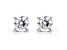 Round White Lab-Grown Diamond 18k White Gold Stud Earrings 0.50ctw