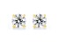 White IGI Certified Lab-Grown Diamond 18k Yellow Gold Stud Earrings 0.50ctw