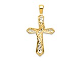 14K Yellow Gold 1/20ct. Diamond Cross Pendant