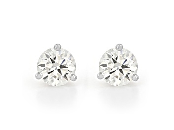 Picture of Certified White Lab-Grown Diamond H-I SI 14k White Gold Martini Stud Earrings 2.00ctw