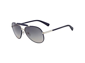 Longchamp Men's 61mm Navy and Gold Sunglasses