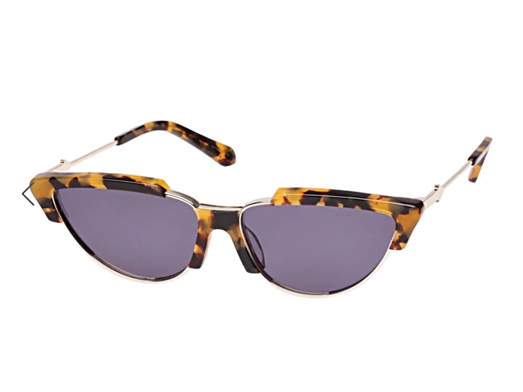 Karen Walker Gold Tone and Tortoise Frame / Gray Lenses Sunglasses ...