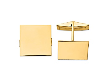 Picture of 14K Yellow Gold Men's Square Cuff Links