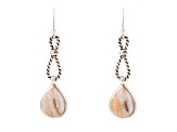 Barse Jewelry Astro Wood Opal Sterling Silver Drop Earrings