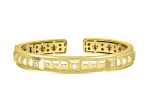 Judith Ripka Cairo 1.75ctw Bella Luce® Diamond Simulant 14K Yellow Gold Clad Pyramid Cuff Bracelet
