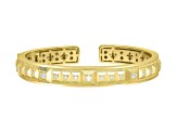 Judith Ripka Cairo 1.75ctw Bella Luce® Diamond Simulant 14K Yellow Gold Clad Pyramid Cuff Bracelet