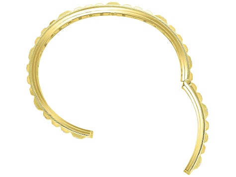 Judith Ripka Cairo 1.75ctw Bella Luce® Diamond Simulant 14K Yellow Gold Clad Pyramid Cuff Bracelet