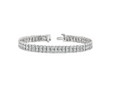 White Diamond 14k White Gold Multi-Row Tennis Bracelet 10.00ctw